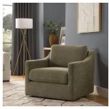Fabric Swivel Accent Chair Green 33x35.75x33.25in
