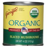 Giorgio Organic Sliced Mushrooms 4oz 12pk
