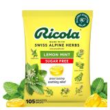 Ricola Sugar Free Lemon Mint Throat Drops 105ct