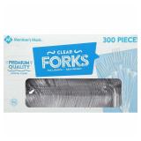 Clear Heavyweight Plastic Forks 300ct