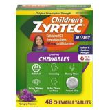 Zyrtec Childrens Chewables Dye-Free Grape Flavor
