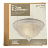 Hampton Bay FZP8012AWH 11in 2-Light Flush Mount