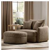 Oversized Cuddle Chair and Storage Ottoman