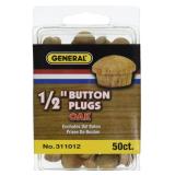 General Tools 311012 12in Oak Button Plugs 50ct