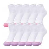 Girls Quarter Socks 10-Pack Medium