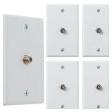 Newhouse Hardware Coax Wall Plate 5pk TVP-WH-05
