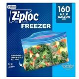 Ziploc Half Gallon Freezer Bags Expandable 160ct