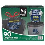 Gallon Power Flex Drawstring Yard Trash Bags 90ct