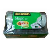 Scotch Magic Tape 34 x 850 6pk Dispenser