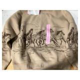 Pennsylvania Horse Graphic Sweatshirt Tan Size...