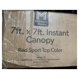 Instant Canopy 7ft x 7ft Red Outdoor Shade