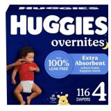 Huggies Overnites Diapers Size 4 116ct