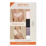 Warners No Muffin Top Hipster Panties L 5pk