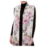Riletese Floral Prayer Shawl 78x27 Inch