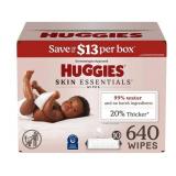 Huggies Skin Essentials Baby Wipes 640ct 10pk