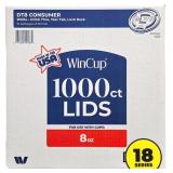 WinCup 18 Series Drink Thru Lids 8 oz 1000ct