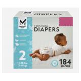 Premium Baby Diapers Size 2 184ct