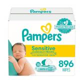 Pampers Sensitive Baby Wipes 896ct