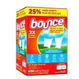 Bounce 2X Power Dryer Sheets Outdoor Fresh 400ct