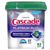 Cascade Platinum Plus Dishwasher Pacs 82ct