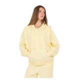 Forever 21 Oversized Fleece Hoodie Yellow Small