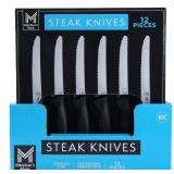 5 Stainless Steel Steak Knives 12ct