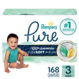 Pampers Pure Baby Diapers Size 3 168ct