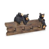 Demdaco Bearfoots Black Bear Key Holder 3.5 x 7.5