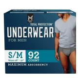 Incontinence Underwear for Men Grey SM 92ct