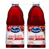 Ocean Spray 100 Cranberry Juice 192oz 2pk