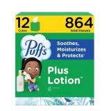 Puffs Plus Lotion Facial Tissues 72ct 12pk