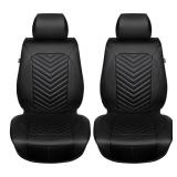 CarPass Faux Leather 3D Foam Seat Covers 2pk