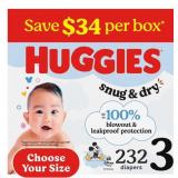 Huggies Snug Dry Baby Diapers Size 3