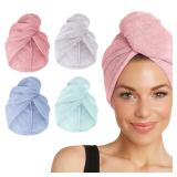 Turbie Twist Microfiber Hair Towel Large 4pk