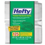 Hefty Hinged Lid Plastic Container 8x8 125ct