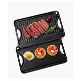 Vevor Reversible Cast Iron Griddle 14x8.5 Inch