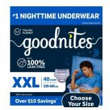 Goodnites Nighttime Bedwetting Underwear XXL Boys