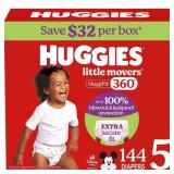 Huggies Little Movers 360 Size 5 Diapers 144ct