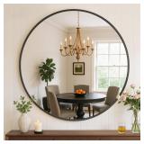 Atilioo 24 Inch Round Matte Gold Vanity Mirror