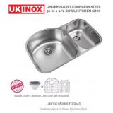 Ukinox UK10045 31.5in Double Bowl Kitchen Sink