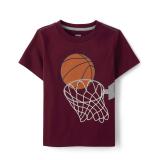 Gymboree Basketball Graphic T-Shirt Maroon Size 12