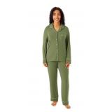 Dreammark Notch Collar Pajama Set Womens M