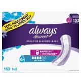 Always Discreet Incontinence Pads 153ct
