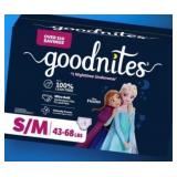 GoodNites Girls Nighttime Underwear Small 74ct