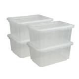 qt Clear Storage Tote 17.2x25.7x12in 4pk