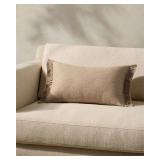 Loloi Magnolia Home Jett Beige Lumbar Pillow 13x21