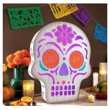 Pre-Lit Color Changing Skull