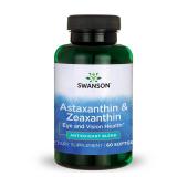 Swanson Astaxanthin Zeaxanthin 60ct Softgels