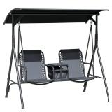Outsunny 2-Seater Patio Swing Canopy 68.5x45.75