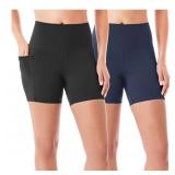 Womens Bike Shorts Core Colors Size 3XL 2pk